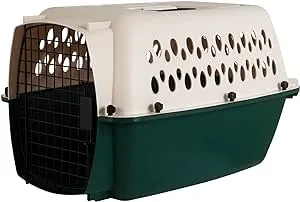 Petmate Ruffmaxx Plastic Dog Kennel, Tan & Green, 24"L