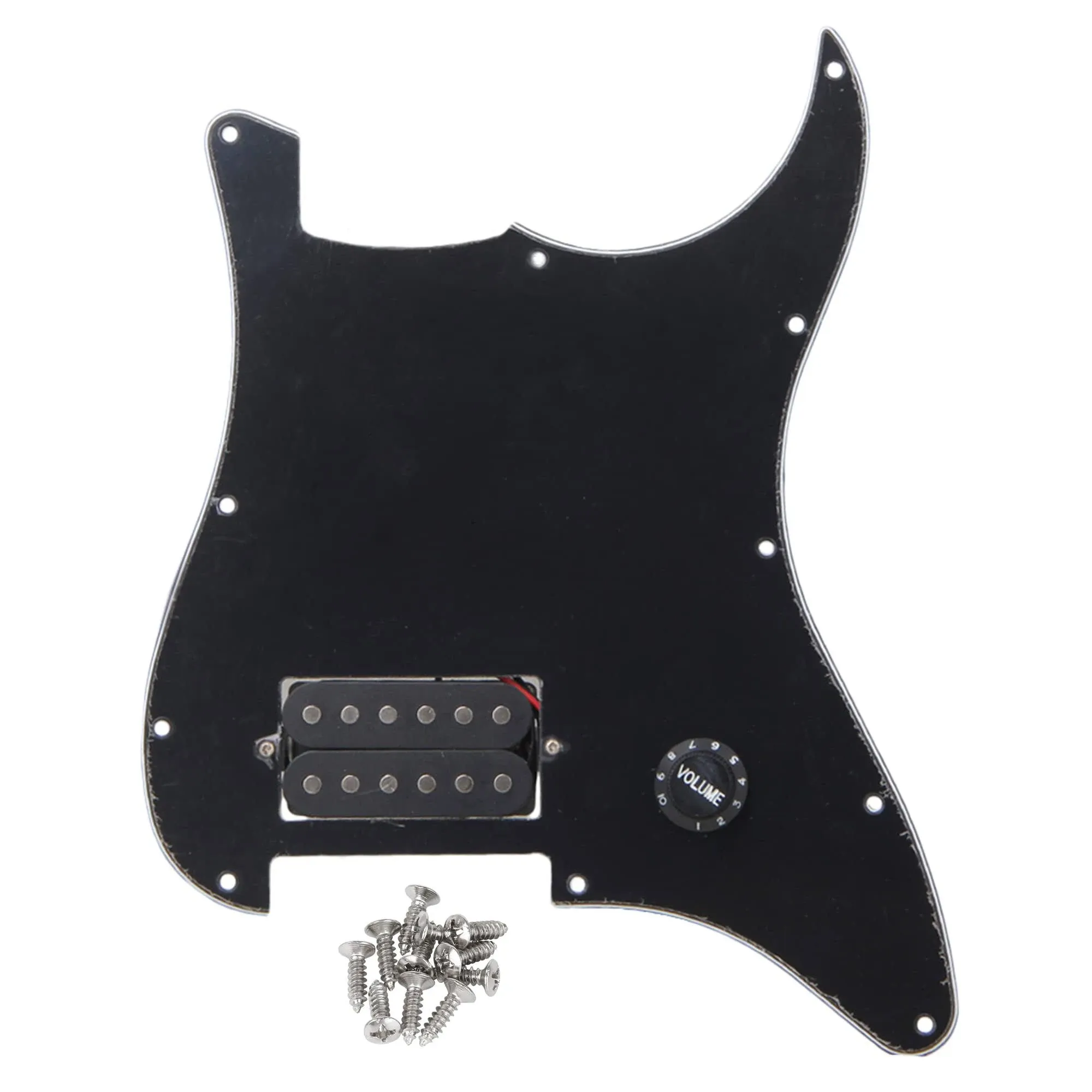 Black Prewired Pickguard 1 Humbucker For Electric Guitar