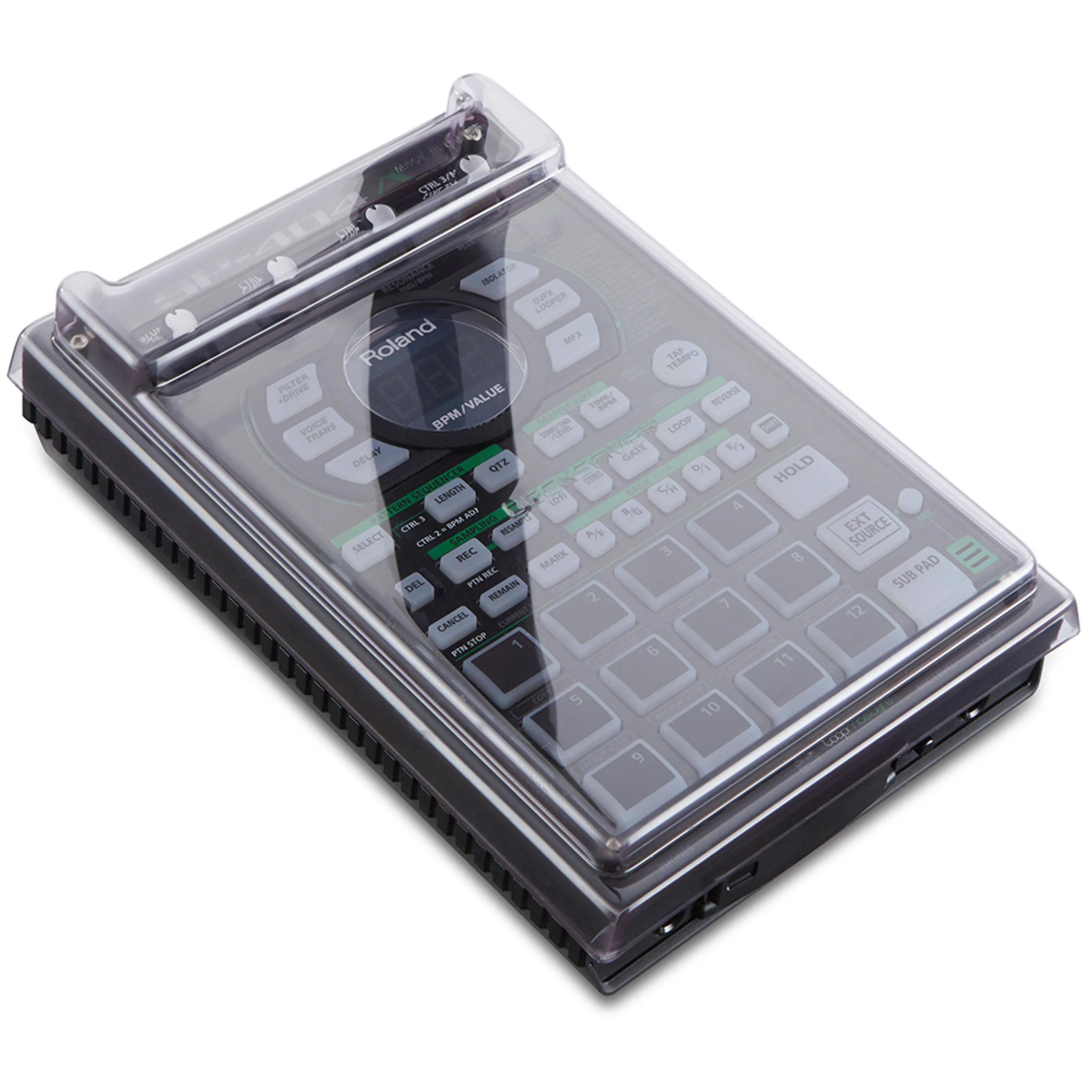 Decksaver Cover for Roland SP-404 - Super-Durable Polycarbonate Protective lid in Smoked Clear Colour, Made in The UK - The Producers' Choice for Unbeatable Protection