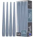 Hyoola Tall Taper Candles - 10 Inch Grey Blue Unscented Dripless Taper Candles -