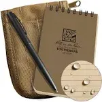 Rite in the Rain Weatherproof 3&#034; x 5&#034; Top-Spiral Notebook Kit: Tan CORDURA Fa...