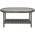 Nassau Patio Coffee Table Rectangle Outdoor Cast Aluminum - Desert Bronze