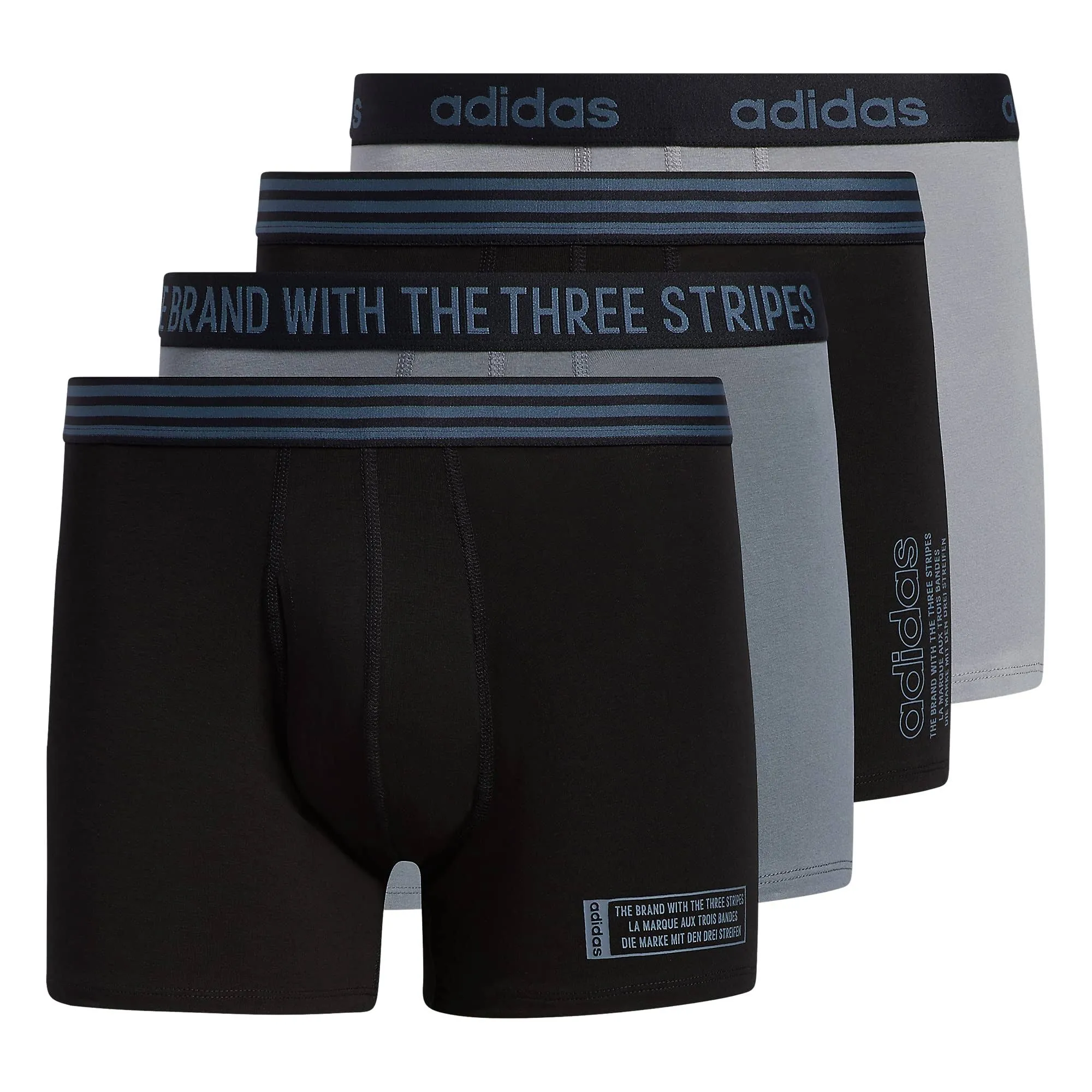 adidas Men's Core Stretch Cotton Trunks (4-Pack)