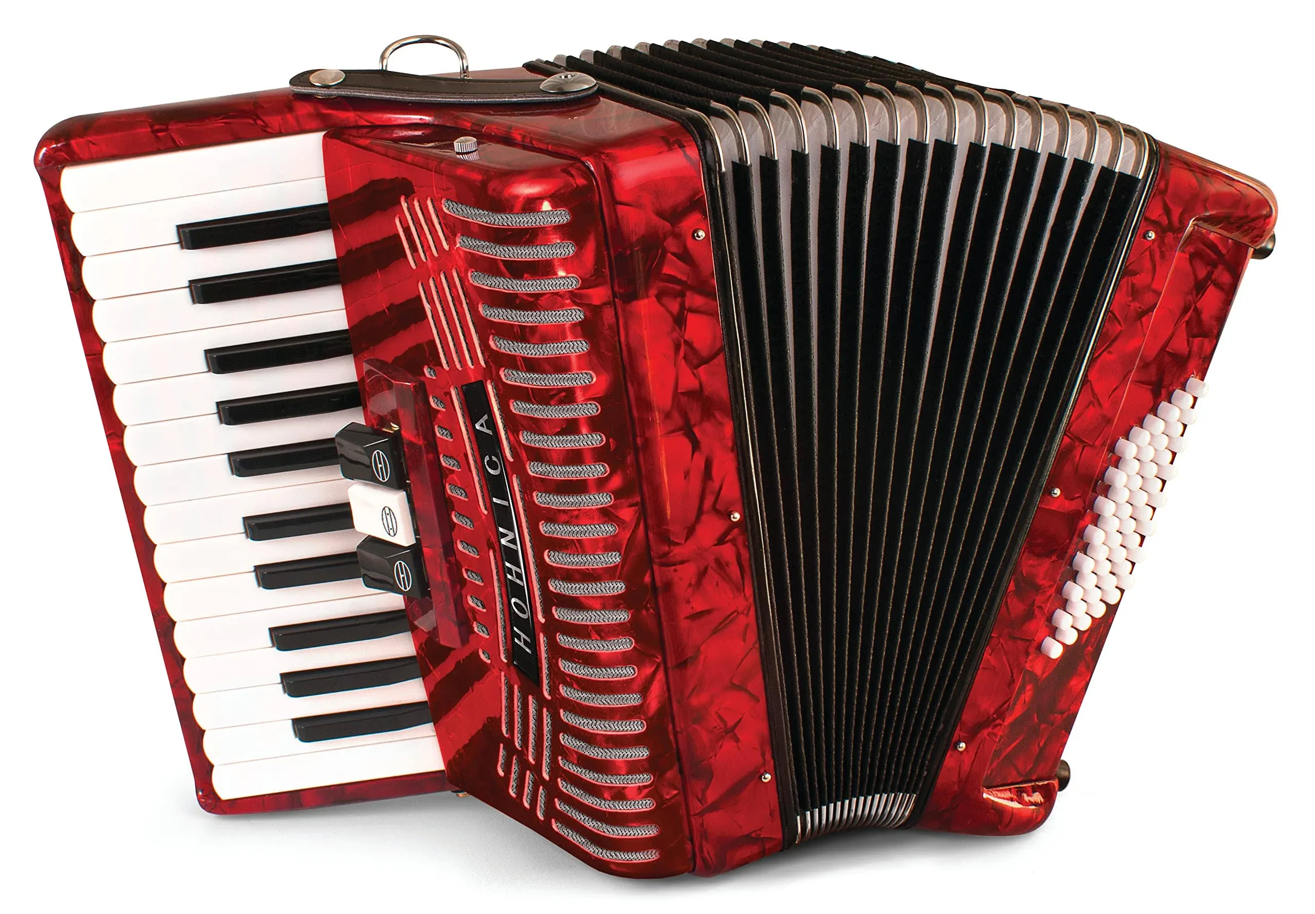 Hohner 1304-RED 48 Bass Entry Level 73-Key Piano Accordion