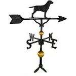 Montague Metal Products 32-Inch Deluxe Weathervane with Satin Black Retriever Ornament