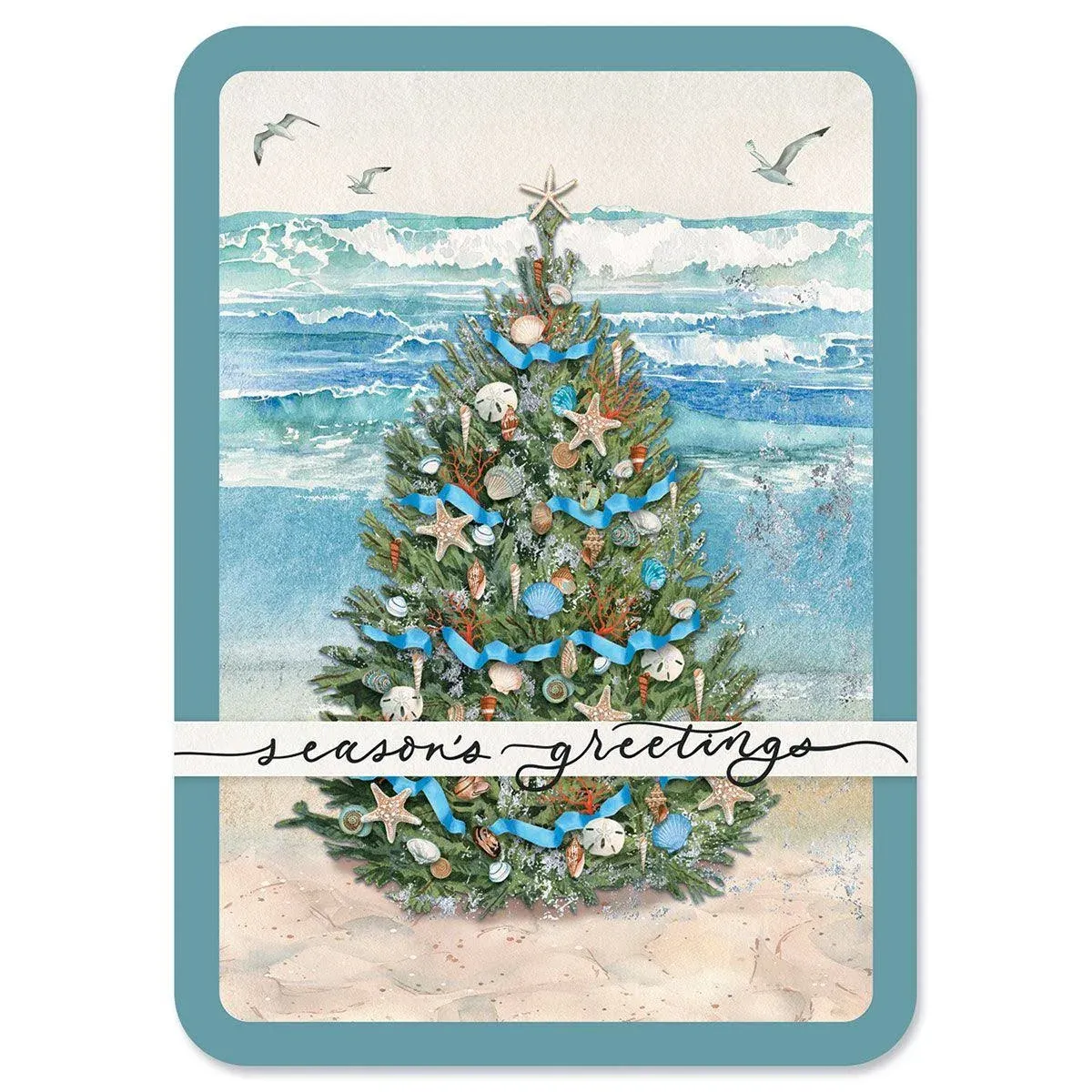 Beach Tree Christmas Cards - Nonpersonalized | Current Catalog