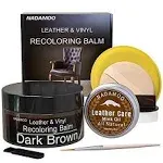 NADAMOO Dark Brown Leather Recoloring Balm with Mink Oil Leather Conditioner, Leather Repair Kits for Couches, Restoration Cream Scratch Repair Leather Dye for Vinyl Furniture Car Seat, Sofa, Shoes