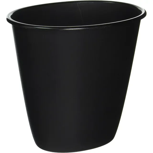 Sterilite 10839006 3 Gallon Round Swing Top Plastic Wastebasket, Black (12 Pack)