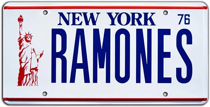 Punk Rock New York Metal Stamped License Plate