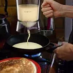 Chef Buddy Pancake Batter Dispenser with Spring-Loaded Handle and Nozzle