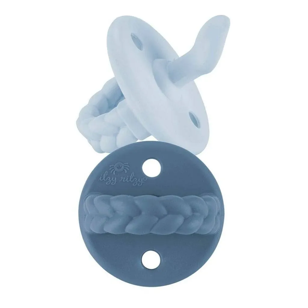 Itzy Ritzy Sweetie Soother Orthodontic Silicone Pacifier 6-18M | Sky & Surf