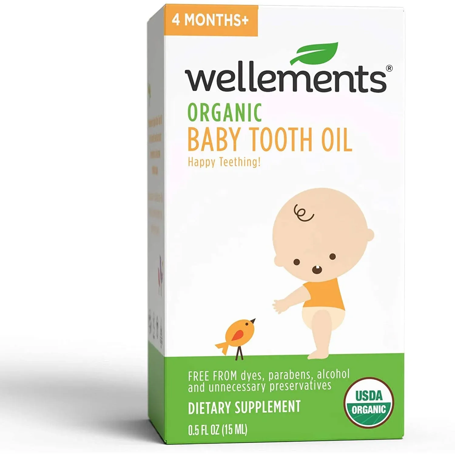 WELLEMENTS ORGANIC BABY TOOTH OIL 0.5OZ