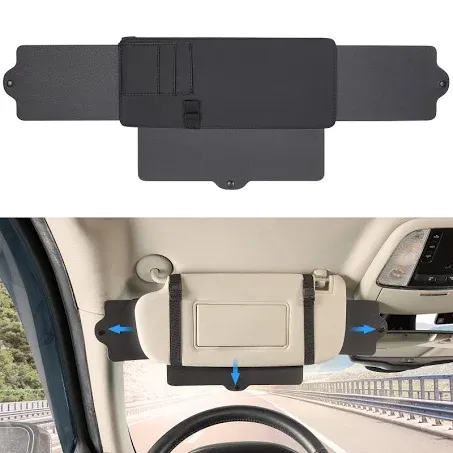 JoyTutus Car Sun Visor Sunshade Extender, Adjustable Sun Visor Protects from Anti-Glare, UV Rays Blocker Window Sun Visor Windshield Sunshade Extender for Car SUV