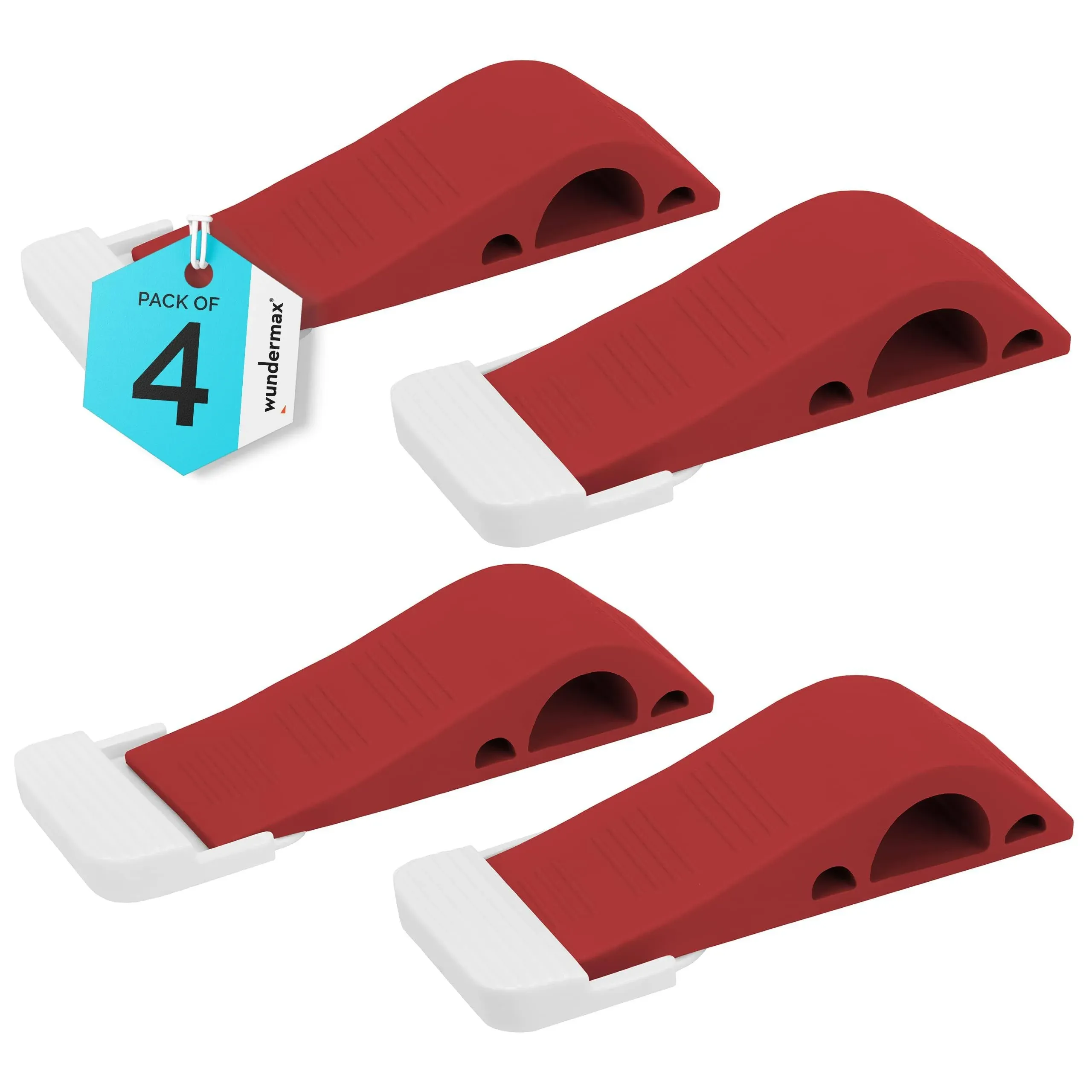 Wundermax Door Stoppers - Pack of 4 Rubber Door Wedge for Carpet, Hardwood ...