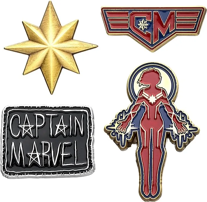 The Marvel Captain Marvel Enamel Enamel Pin Set