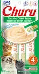 INABA Churu Lickable Purée Natural Cat Treats (Tuna Recipe, 4 Tubes)