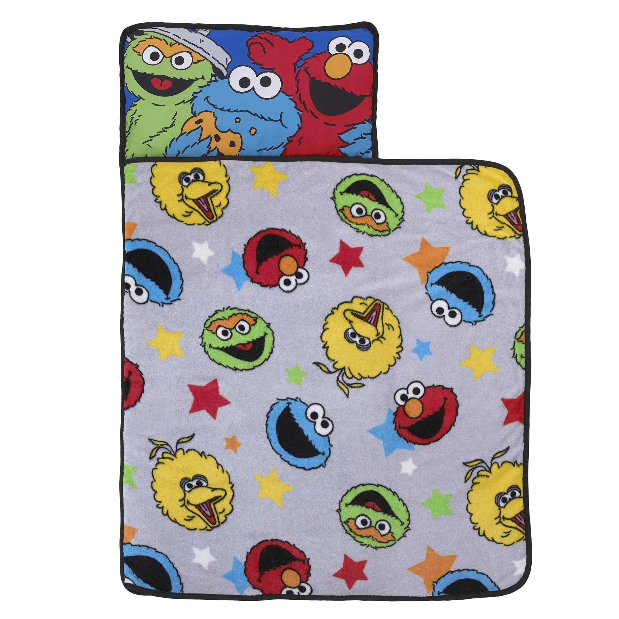 Adventures Elmo, Big Bird, Oscar The Grouch And Cookie Monster Toddler Nap Mat In Blue