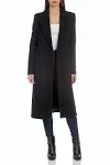 Womens Wool Blend Double-Breasted Wool Coat