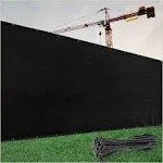 Colourtree 8-ft H x 50-ft W Black HDPE Chain Link Privacy Fence Screen | TAP0850-2