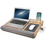 Lap Desk with Cushion  Lap Desk for up to 17 Inches Laptop  Built-in Wrist ...