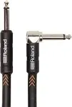 Roland RIC-B5A Black Series Straight to Angled TS Instrument Cable - 5' | Reverb