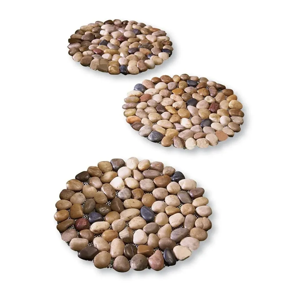 (3-Pk) Limestone Rock Stepping Stones 10&#034; 35365