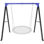 Upgraded Heavy Duty Blue & Black Metal Swing Frame Swing Stand