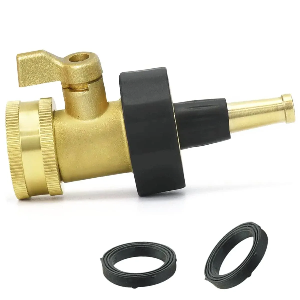 Heavy Duty Brass High Pressure Jet Hose Nozzle with Hose Shut off Valve for Gard