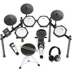 AODSK Electric Drum Set,Electronic Drum Kit for Adults with 455 Sounds,Mesh Drum Pads,Drum Sticks,Heavy Duty Pedals,Drum Throne,Sticks Headphone