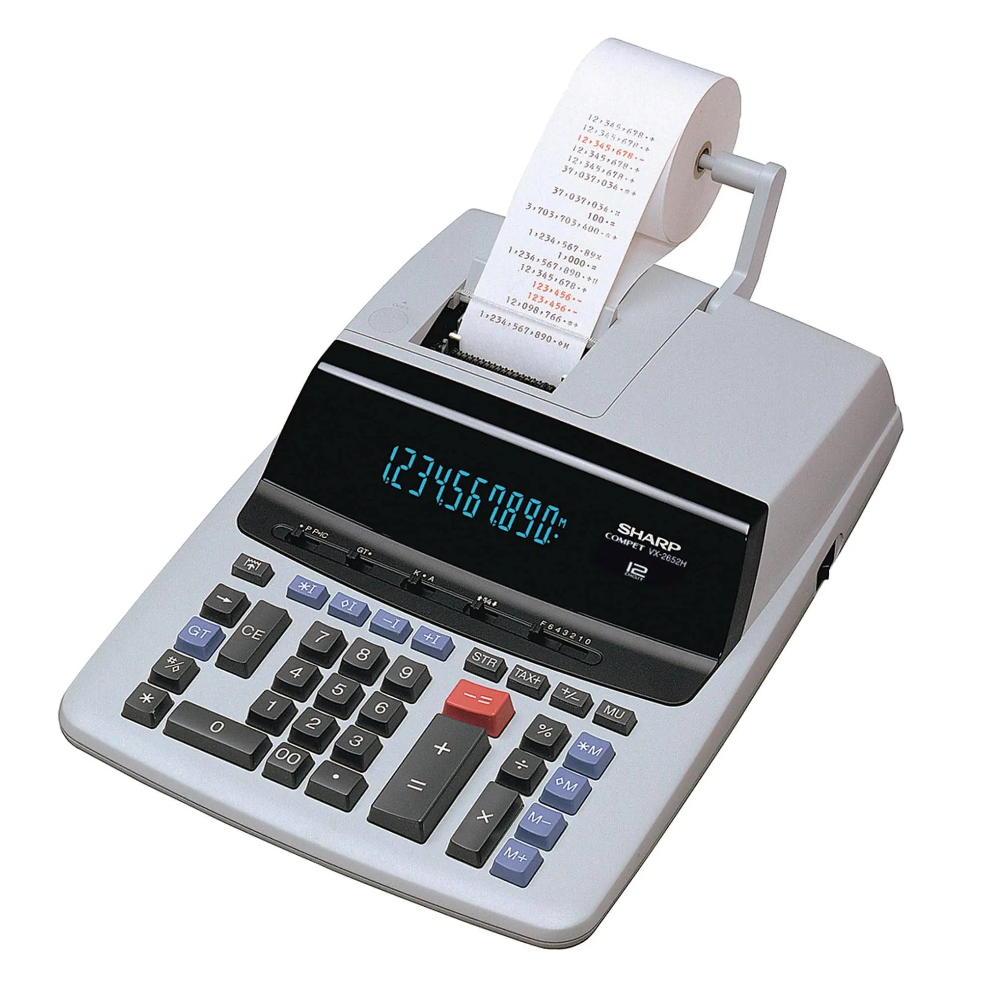 Sharp - VX2652H Two-color Printing Calculator, 12