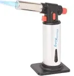 Flame King Refillable Kitchen Torch Culinary Butane Torch with Igniter and Safety Lock, Multi-Use, Stainless Steel