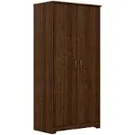 Bush Furniture Cabot Tall Kitchen Pantry Cabinet with Doors in Modern Walnut