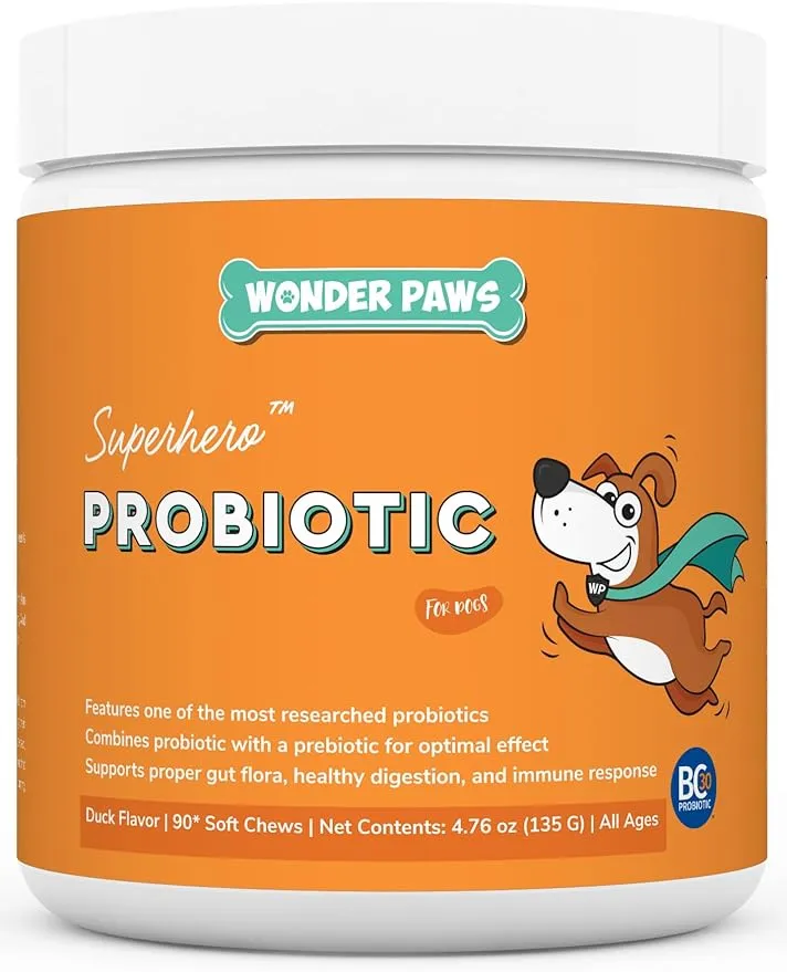 Probiotic, Superhero Chews For Dogs, All Ages, Duck, 90 Soft Chews