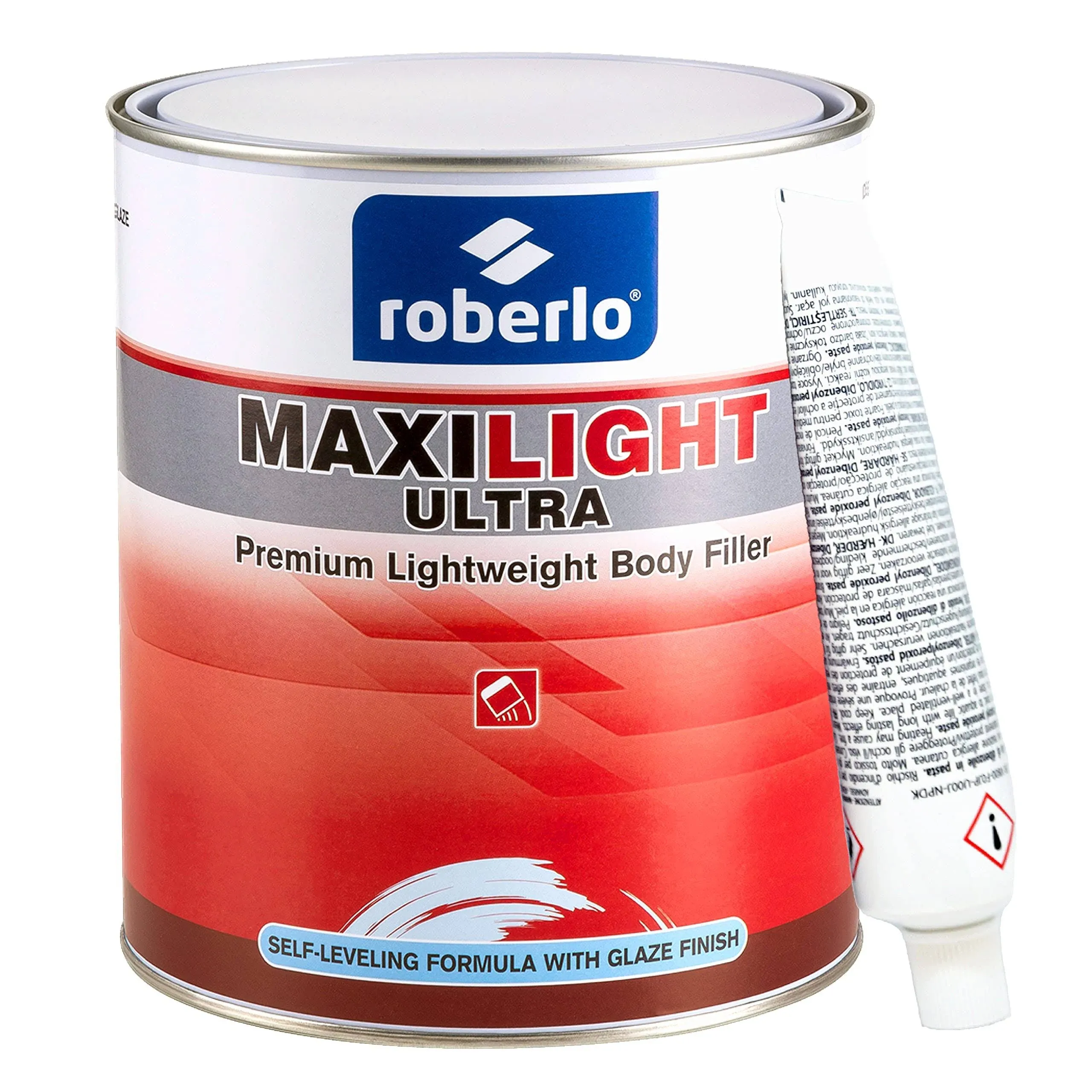 Maxilight Ultra Body Filler Kit - Advanced Scratch and Rust Repair for Metal, Fiberglass, Bumpers, Includes Premium Car Putty, Seam Sealer Polyurethane - Perfect for Professional Auto Bodywork