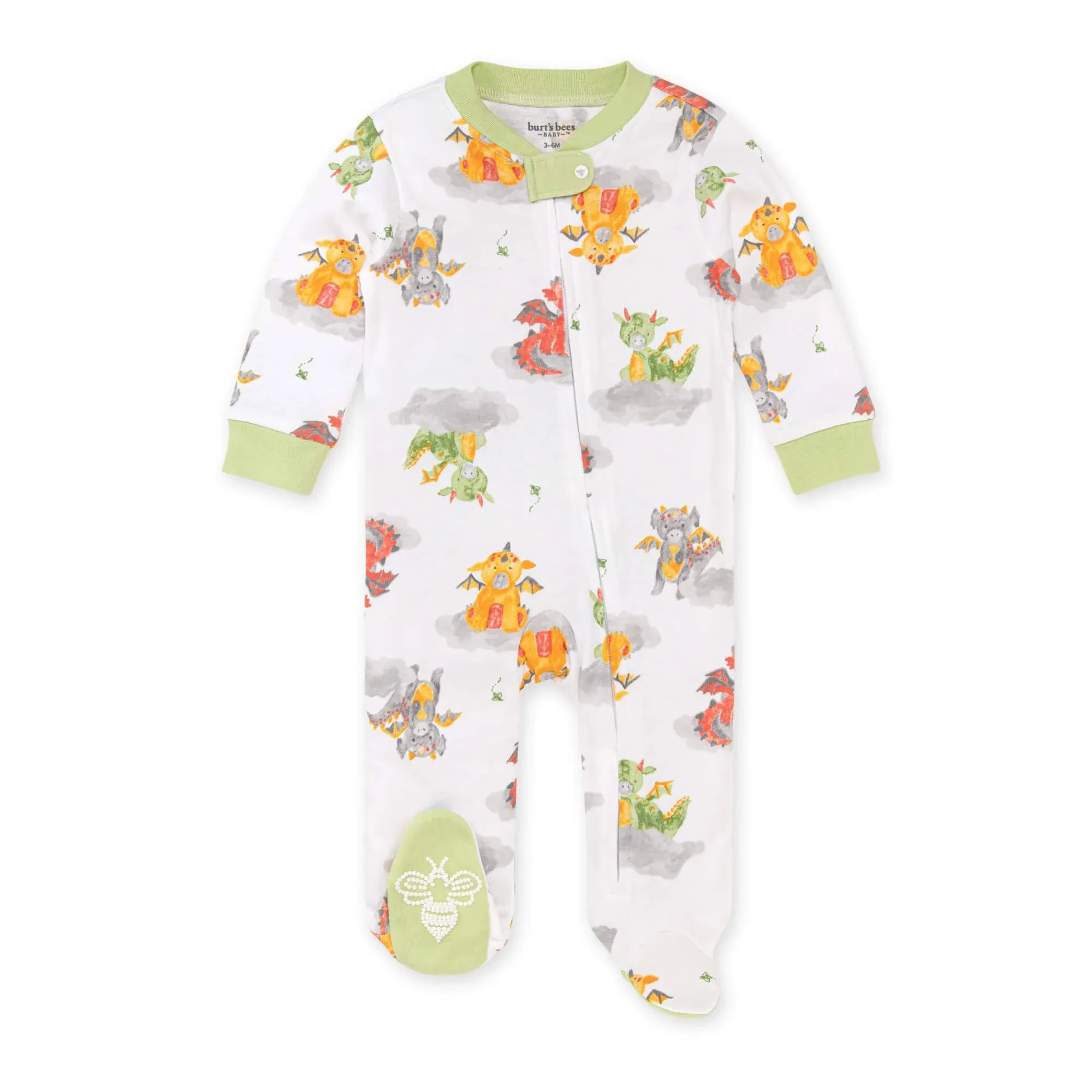 Burt's Bees Baby Organic Cotton Lil' Dragons Sleep & Play 3-6 Months