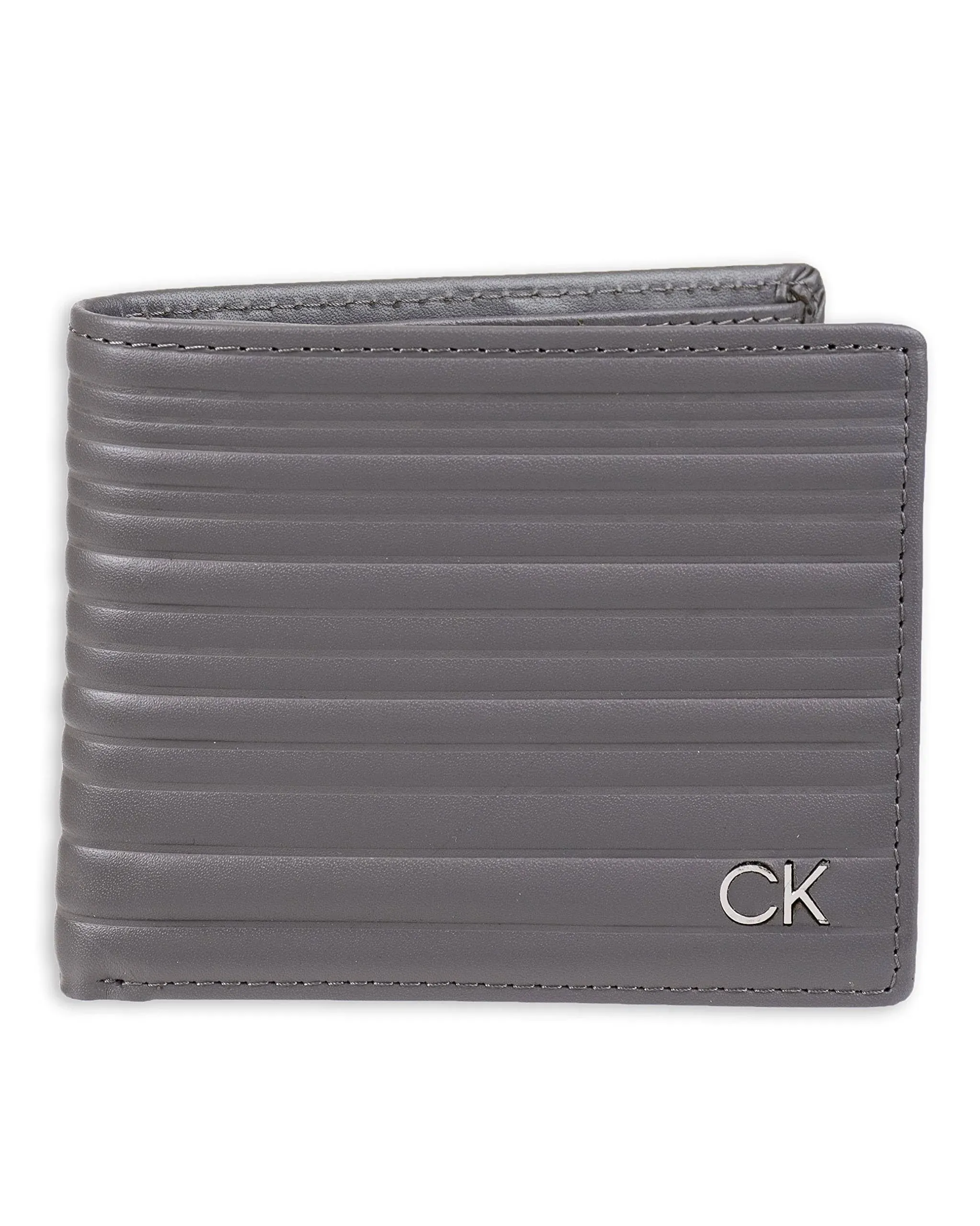 Calvin Klein Men's Minimalist Leather Bifold Wallet with RFID and ID Window