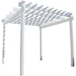 DuraTrel Princeworth 106" x 106" x 96" White Vinyl Pergola