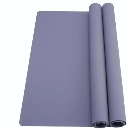 Silicone Counter Mats Set of 2 - Kitchen Countertop Protector, Heat Resistant, Non Slip, Thicker 1.3 MM, Extra Large (Dark Grey - 2 Pcs)