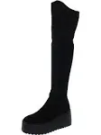 Nine West Hojo 2 Womens Faux Suede Over-The-Knee Boots, Black