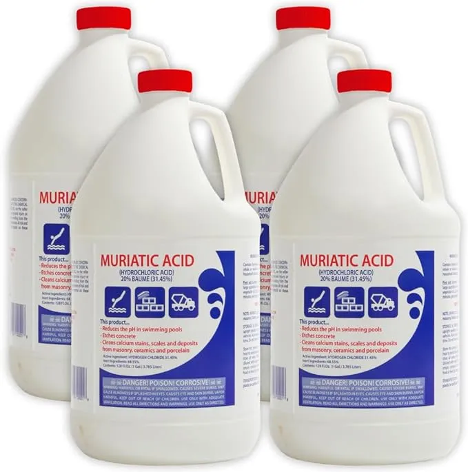 Buckmans Muriatic Acid 31% for Pool | Lowers PH | 4 Gallon