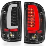 ANZO For Toyota Tacoma 1995-2004 Tail Lights LED Black Housing Clear Len (Pair)