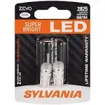 Sylvania ZEVO 2825 T10 LED W5W Interior Exterior Light Bulb Set, White (2 Pack)