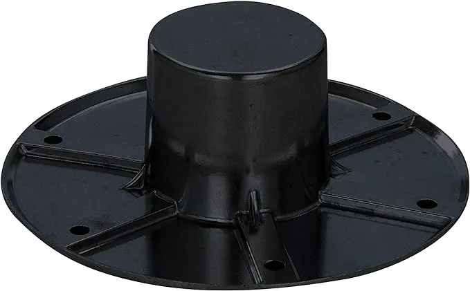 AP Products Round Flush Mount Base Only, Black 0131112B