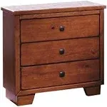 Progressive Furniture Diego Nightstand, 24" x 15" x 25", Cinnamon Pine