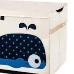 3 Sprouts Large Whale Toy Chest with Lid &amp; Handles - Collapsible Toy Storage Bin