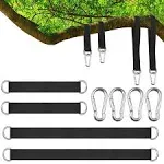 4 PCS Short Straps Tree Swing Straps Hanging Kit with Carabiners Heavy duty S...