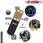 5 Core Pro Audio Condenser Microphone Mic Kit Vocal Studio Recording Set Stand RM 8 BG