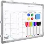 Monthly Calendar Whiteboard Dry Erase Calendar Board for Wall,16"x12" Magnetic Dry Erase Board, Whiteboard Calendar Wall Hanging, Dry Erase Board Calendar for Office, Kitchen, Memo, School, Home