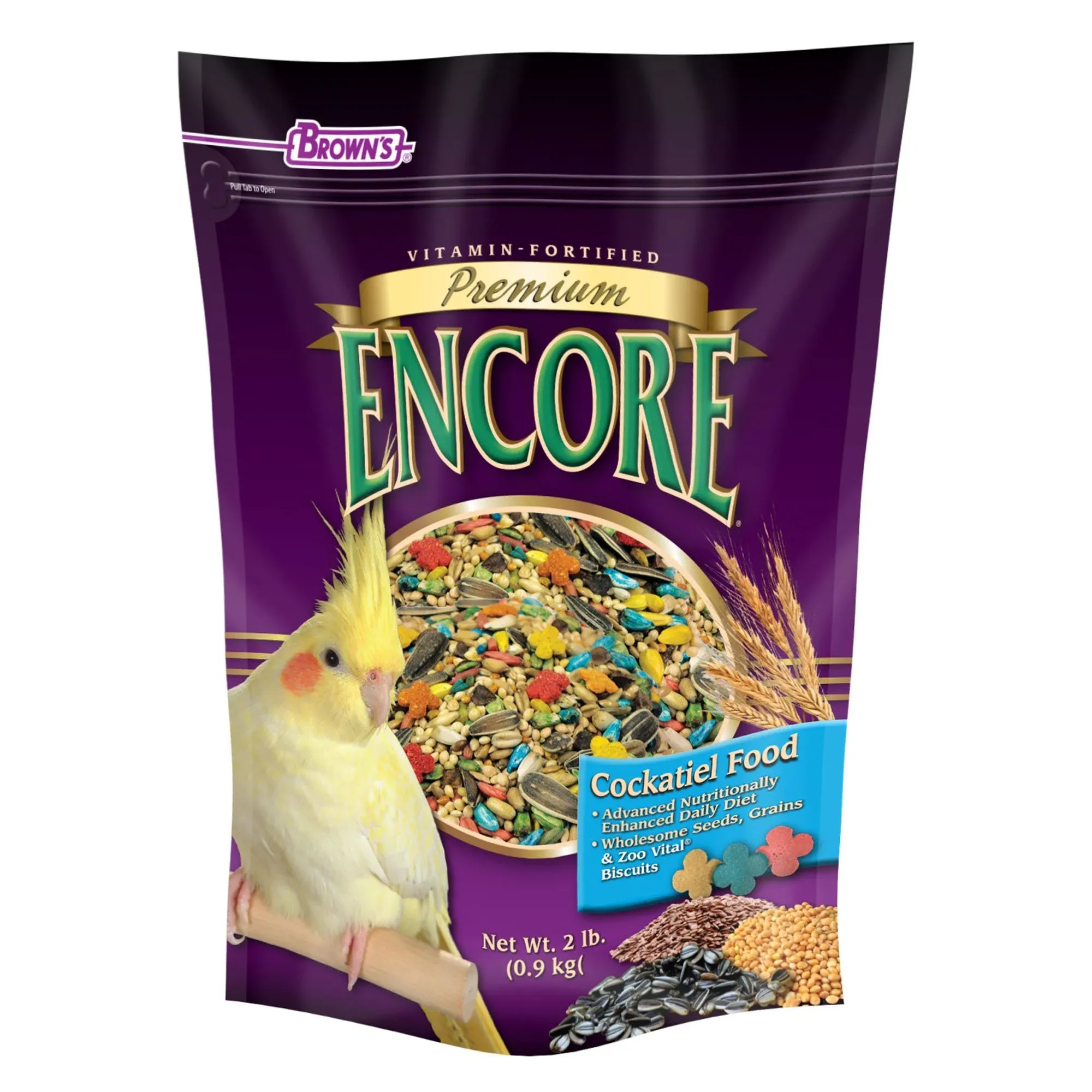 Browns Encore Premium Cockatiel Food - 2 lb