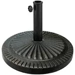 Giantex 31.5 lbs Patio Market Umbrella Base, Heavy Duty Cast Iron Resin Outdoor Stand